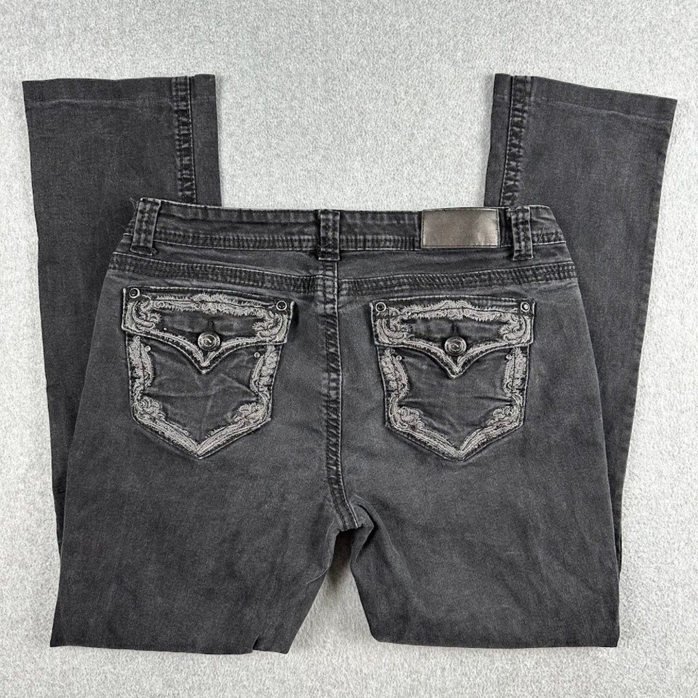 SHYANNE JEANS Women's Black Bootcut Denim Pants Size 33 Regular Flap‎ Pockets